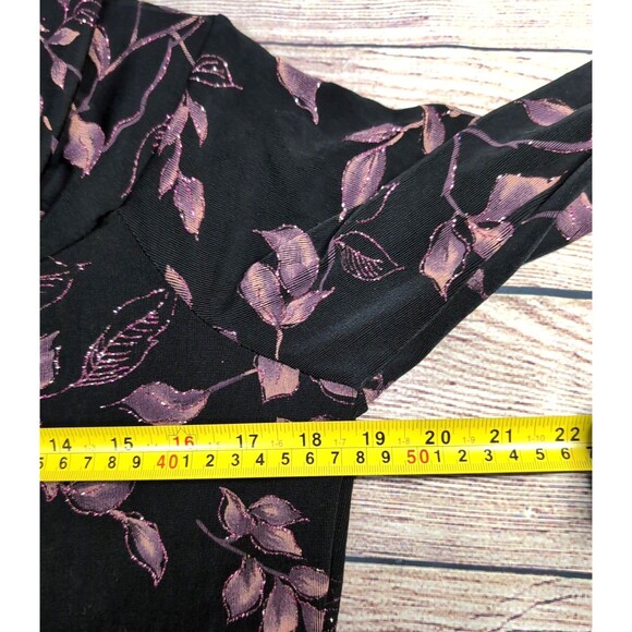 JBS LTD Top Metallic Pink Sparkle Cowl Neck/Back Vintage Size XL Holiday Festive - Picture 5 of 16